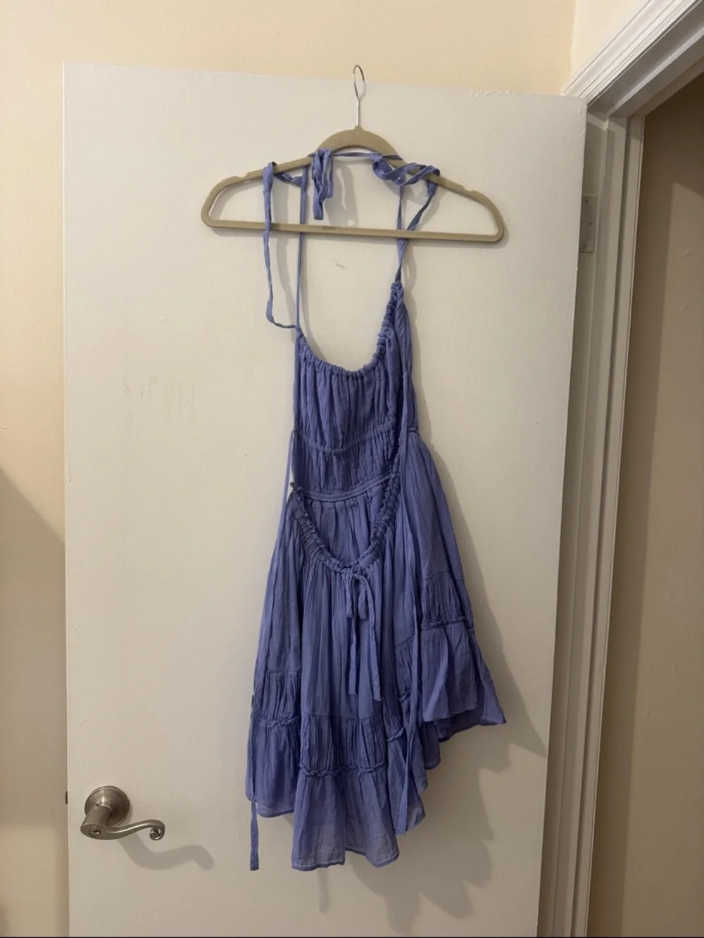 Free People Lavender Open Back Sundress with Ruffle Hem - Picture 3 of 3